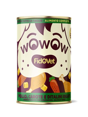 Fidovet, WOWOW, chicken, carrots & pasta, 400 g