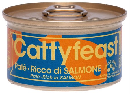 Fidovet CattyFeast Sterilised, paté, salmon, 85 g
