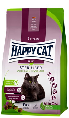HappyCat Adult sterilised, lamm, 4 kg