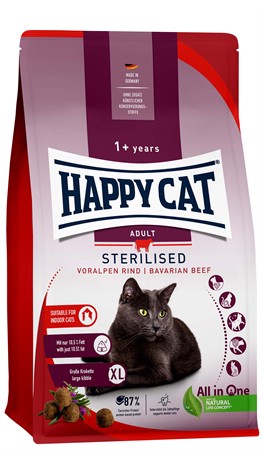 HappyCat Adult sterilised, nötkött, 1,3 kg