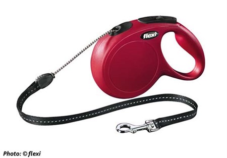 flexi New CLASSIC LONG, M: 8 m rep, röd