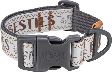 BE NORDIC halsband, X-bred, XS-S: 25-36 cm/25 mm, grå