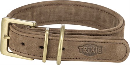 Pure halsband, läder, L: 47-54 cm/40 mm, brun