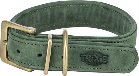 Pure halsband, läder, L-XL: 52-63 cm/40 mm, sage