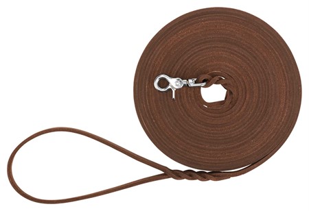 Rustic råläder, spårlina,10 m/8 mm, mörkbrun