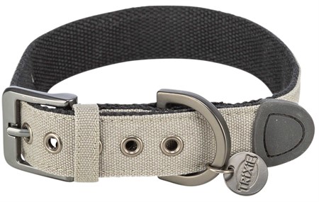 (BV)Citystyle halsband, X-bred, XS-S: 25-32 cm/25 mm, ljusgrå