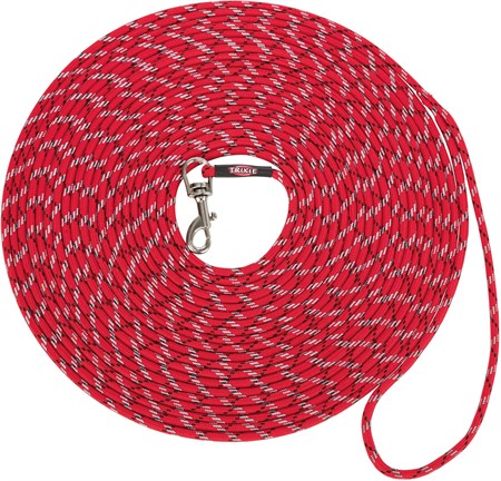 Junior Valp/unghund spårlina, rund, XXS-XS: 8 m/ø 4 mm, röd