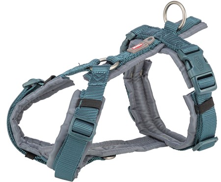 Premium spårsele, XS-S: 32-38 cm/13 mm, petrol/grafit