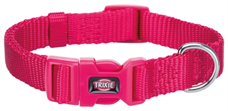 Premium halsband, XS-S: 22-35 cm/10 mm, fuchsia