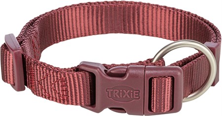 (BV)Premium halsband, XS-S: 22-35 cm/10 mm, sangria