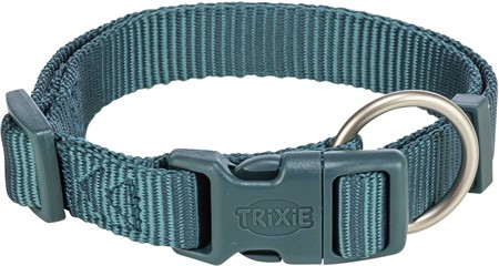 Premium halsband, XS-S: 22-35 cm/10 mm, petrol