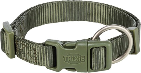 (BV)Premium halsband, XS-S: 22-35 cm/10 mm, olivgrön