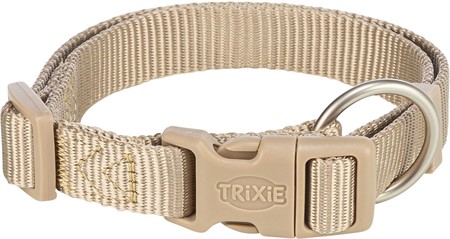 Premium halsband, XS-S: 22-35 cm/10 mm, sand