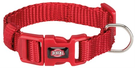 Premium halsband, XXS-XS: 15-25 cm/10 mm, röd