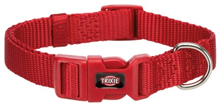Premium halsband, S: 25-40 cm/15 mm, röd