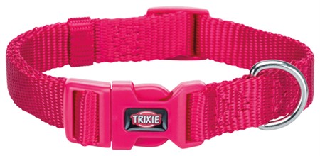 Premium halsband, S: 25-40 cm/15 mm, fuchsia