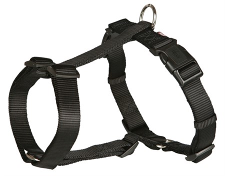 Premium H-sele, XS/S: 30-40 cm/10 mm, svart