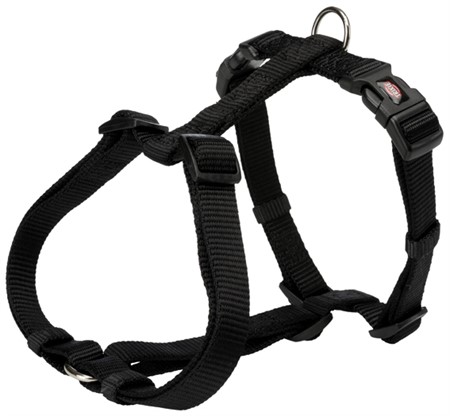 Premium H-sele, S/M: 40-65 cm/15 mm, svart