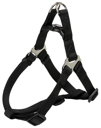 Premium One Touch sele, M: 50-65 cm/20 mm, svart