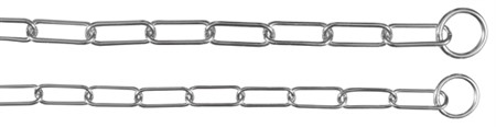 (BV) Kättingstryp, krom, långa länkar, 46 cm/3.0 mm