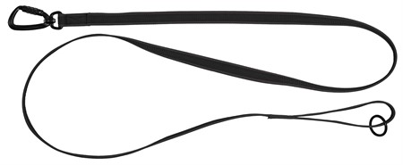 SAFE Koppel, gummerad, 1.80 m/13 mm, svart