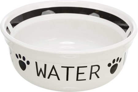 Keramikskål "WATER", 0.25 l/ø 13 cm, vit/svart"