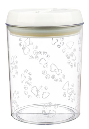 Foder & snacksburk plast, 1.5 l/ø 12 × 17.5 cm, vit