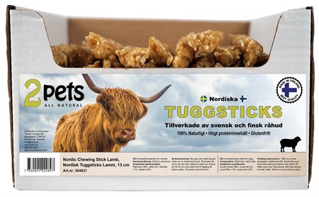 2pets Nordisk tuggsticks, lamm, 13 cm