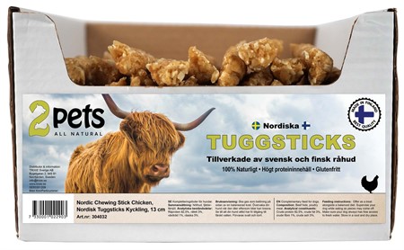 2pets Nordisk tuggsticks, kyckling, 13 cm