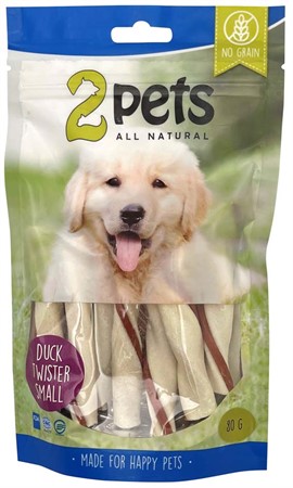 2pets Tuggtwister m ankfilé, Small, 80 g