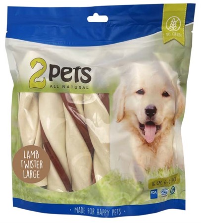 2pets Tuggtwister m lamm, Large, 500 g