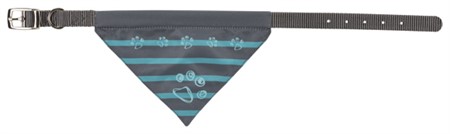 Halsband med scarf, nylon,XS: 19-24 cm/10 mm, grafit