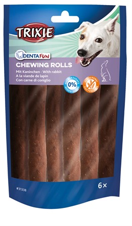 Denta Fun Tuggrulle, kanin, 12 cm, 6-pack/70 g