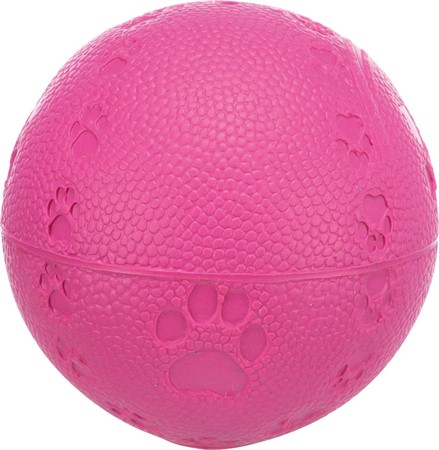 Gummiboll m pip tassavtryck 6 cm, rosa