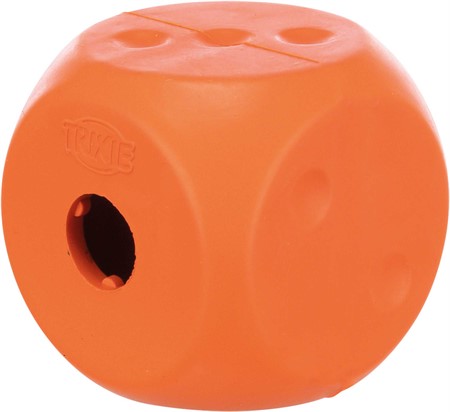 Snack cube, naturgummi, 5 × 5 × 5 cm, orange