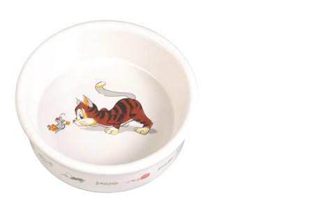 Keramikskål katt med motiv 0,2 L 11,5 cm