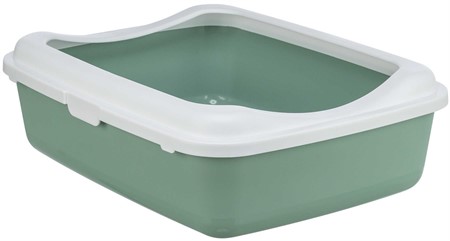 Classic kattlåda, 37 × 15 × 48 cm, sage/vit