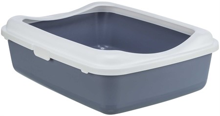 Classic kattlåda, 37 × 15 × 48 cm, lila/vit