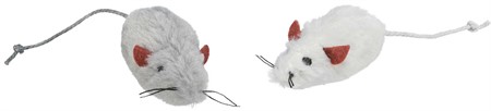 Långhårsmus plysch, 9 cm, expo