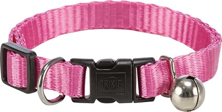 Katthalsband, snabblås, bjällra. Nylon. Bl.frg
