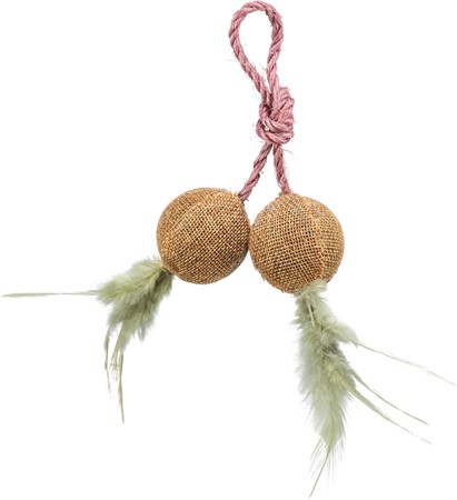 2 bollar på rep, jute, ø 4.5 cm