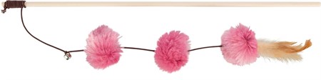 Kattvippa med 3 pompom bollar, valeriana, 40 cm