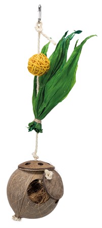 Cocosnöt på sisalrep, 35 cm