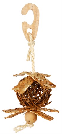 NL Fågelleksak, naturmaterial ø 5.5 cm/18 cm