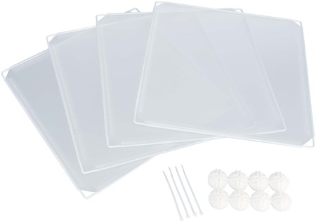 4 sektioner för innehage #62460, plast, 35 × 35 cm, vit