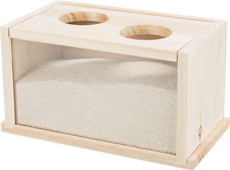Sandbad, hamster/gerbil, trä,28 × 15 × 15 cm