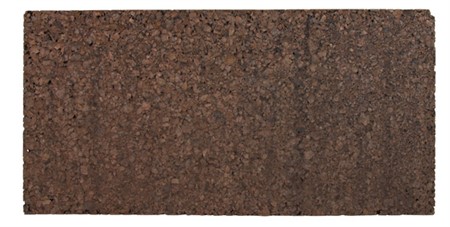 Bak/sidovägg, ångpressed kork, 100 × 50 × 2 cm