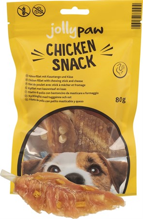 JP, Chicken Snack, med chewing stick och cheese, 80 g