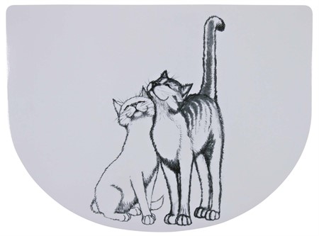 JP, Pussy Cat Matskålsunderlägg, 40 × 30 cm, vit