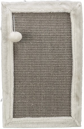 JP, Klösmatta, sisal/plysch, 55 × 35 cm, grå/ljusgrå